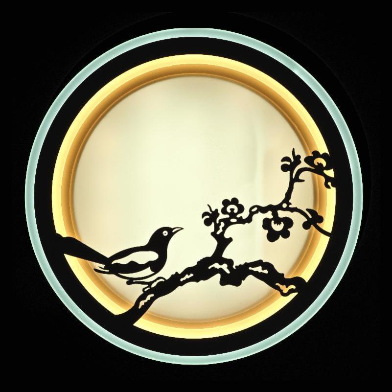 Светильник светодиодный встраиваемый  Silhouette "Bird circle"