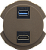 Розетка скрытого монтажа (переходник) HDMI/USB "Round MN"
